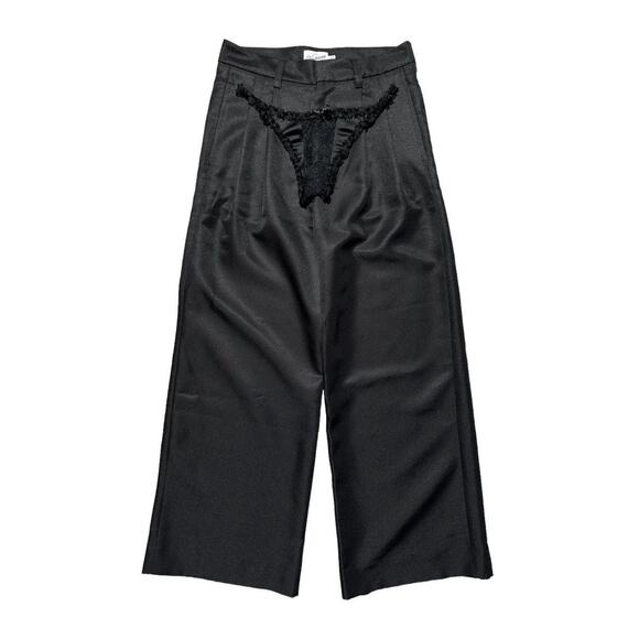 Vaquera $800 thong underwear lace wide leg trouser